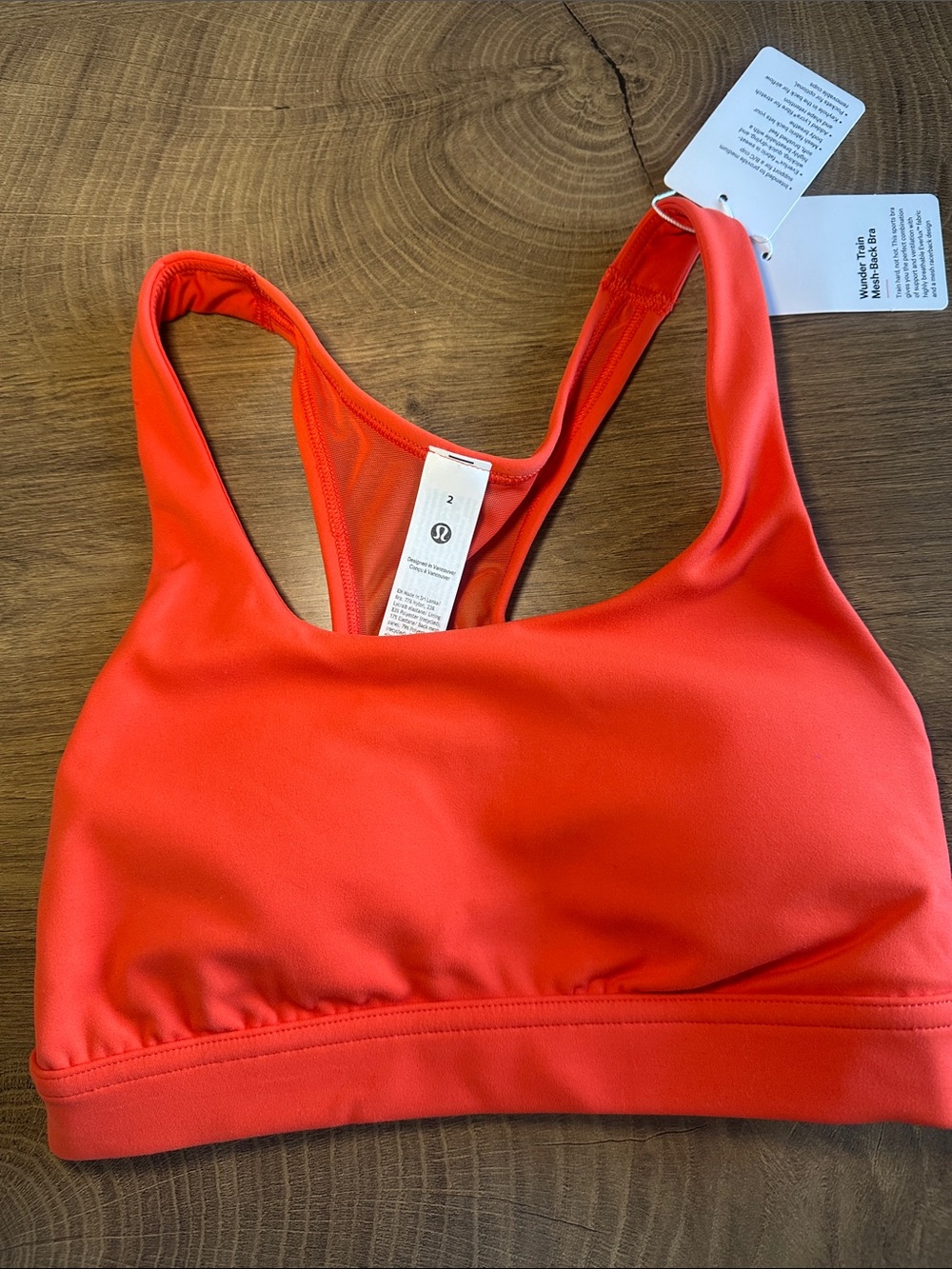 lululemon athletica Coral-Red Scoop-Back Swim Top